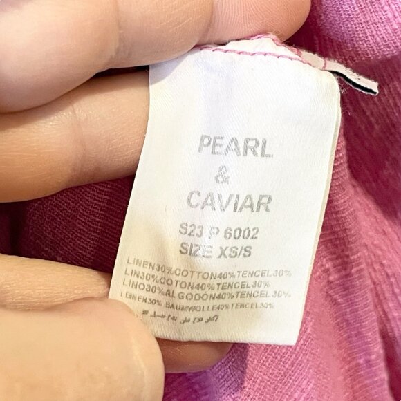 Pearl and Caviar Ruffle Dress Fuchsia/Rose One Shoulder Maxi Gauzy XS/S NO BELT - Picture 7 of 7